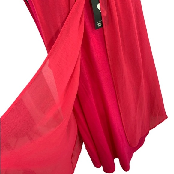 Cameo Appearance Blouse Double Layered Pink Tank Top 100% Rayon women’s 3X NEW - Picture 3 of 12